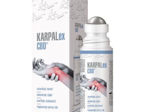 KARPALEX CBD Emulzia kovová masážna gulička 30 ml