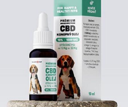 Olej konopný CBD 10% 10ml (270 kvapiek) pre stredné psy od 12kg do 22kg