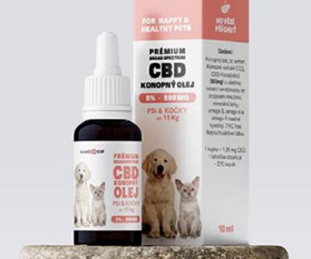 Olej konopný CBD 5% 10ml (270 kvapiek) pre psy a mačky do 11kg