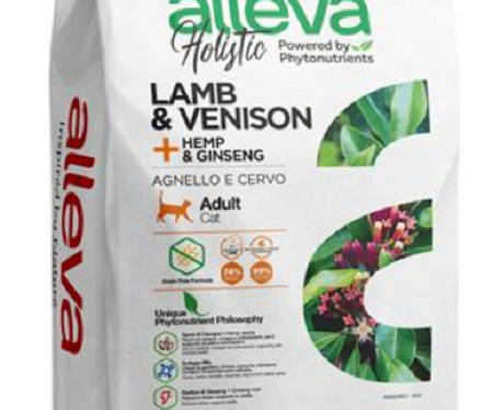 Alleva HOLISTIC cat adult lamb & venison & cannabis sativa & gingseng granule pre mačky 5kg