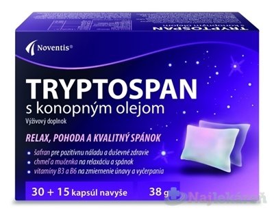 Noventis TRYPTOSPAN s konopným olejom 30+15 kapsúl