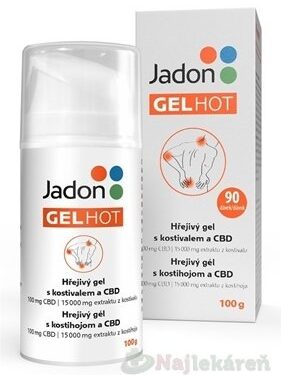 Jadon GEL HOT hrejivý gél s kostihojom a CBD 100 g