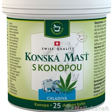 KONSKÁ MASŤ s konopou chladivá na kĺby 250 ml