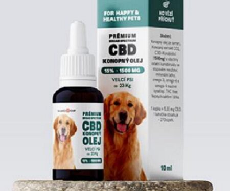 Olej konopný CBD 15% 10ml (270 kvapiek) pre veľké psy od 23kg